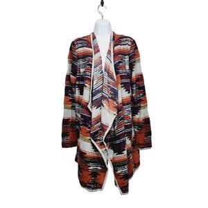 NWT Lucky Brand Aztec Drape Front Sweater